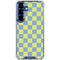 Neon Checkered Galaxy S25 Clear Case