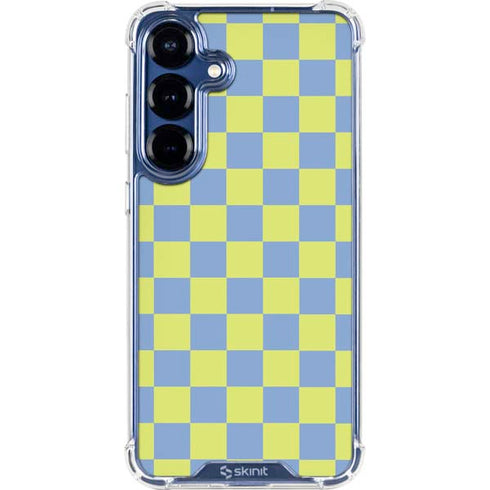 Neon Checkered Galaxy S25 Plus Clear Case