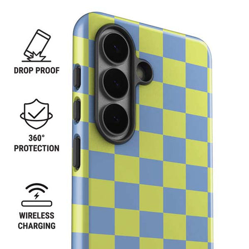 Neon Checkered Galaxy S26 Impact Case