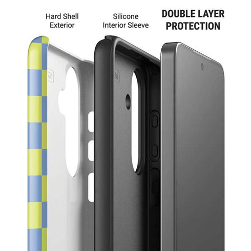 Neon Checkered Galaxy S26 Impact Case