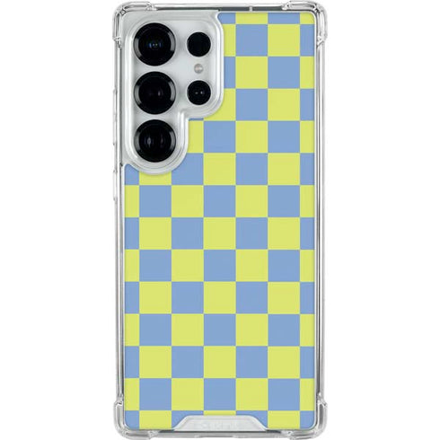 Neon Checkered Galaxy S26 Ultra Clear Case