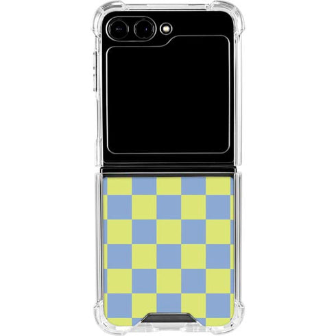 Neon Checkered Galaxy Z Flip6 Clear Case