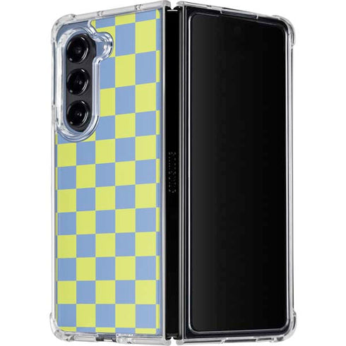 Neon Checkered Galaxy Z Fold5 5G Clear Case