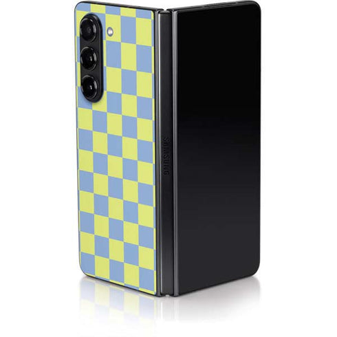 Neon Checkered Galaxy Z Fold5 5G Skin