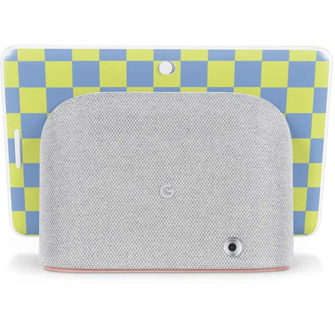 Neon Checkered Google Home Hub Skin