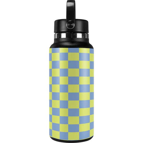 Neon Checkered Hydro Flask 32oz Wide Mouth Skin