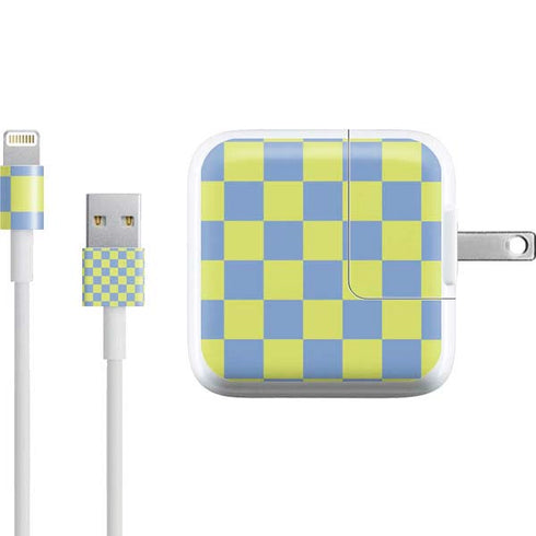 Neon Checkered iPad Charger (10W USB) Skin