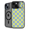 Neon Checkered iPhone 14 Plus Kickstand Case