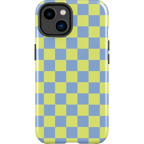 Neon Checkered iPhone 15 Impact Case