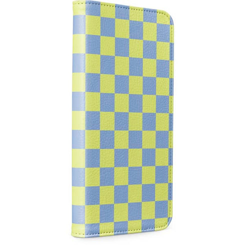 Neon Checkered iPhone 15 Plus Folio Case