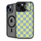 Neon Checkered iPhone 15 Plus Kickstand Case