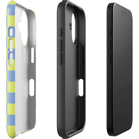 Neon Checkered iPhone 16 Plus Impact Case