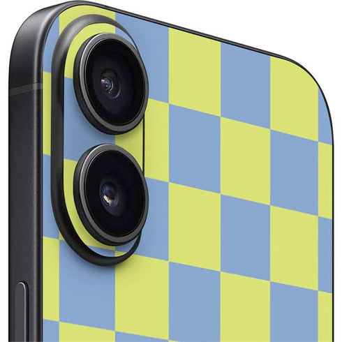 Neon Checkered iPhone 16 Plus Skin