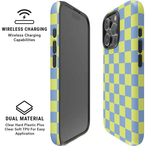 Neon Checkered iPhone 16 Pro Magsafe Impact Case