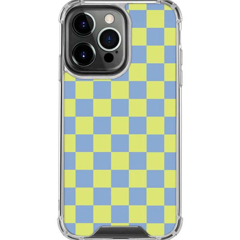 Neon Checkered iPhone 16 Pro Max Clear Case