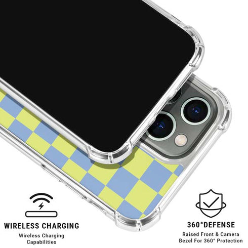 Neon Checkered iPhone 16 Pro Max Clear Case