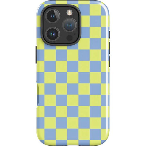 Neon Checkered iPhone 16 Pro Max Impact Case