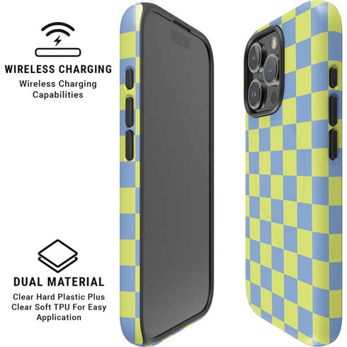 Neon Checkered iPhone 16 Pro Max Magsafe Impact Case