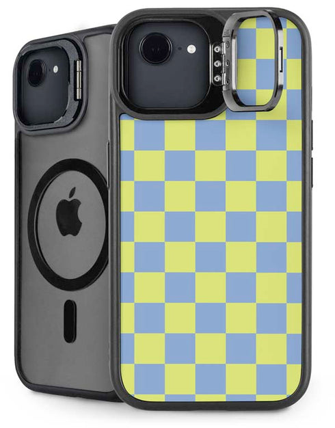 Neon Checkered iPhone 16e Kickstand Case