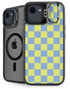 Neon Checkered iPhone 16e Kickstand Case