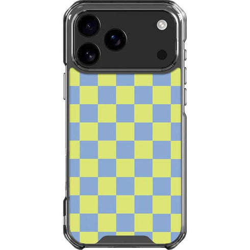 Neon Checkered iPhone 18 Pro Max Clear Case