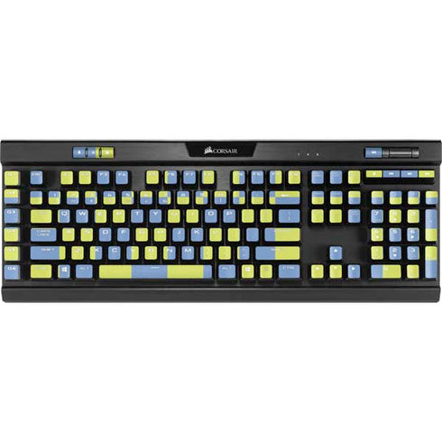 Neon Checkered K95 RGB PLATINUM Mechanical Gaming Keyboard Skin