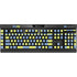Neon Checkered K95 RGB PLATINUM Mechanical Gaming Keyboard Skin