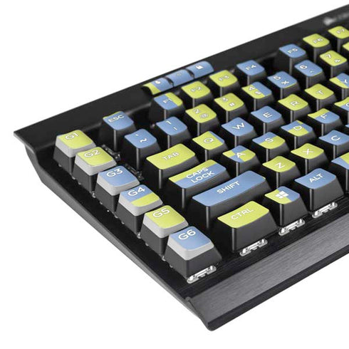 Neon Checkered K95 RGB PLATINUM Mechanical Gaming Keyboard Skin