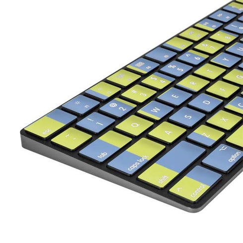 Neon Checkered Magic Keyboard with Numeric Keypad Skin