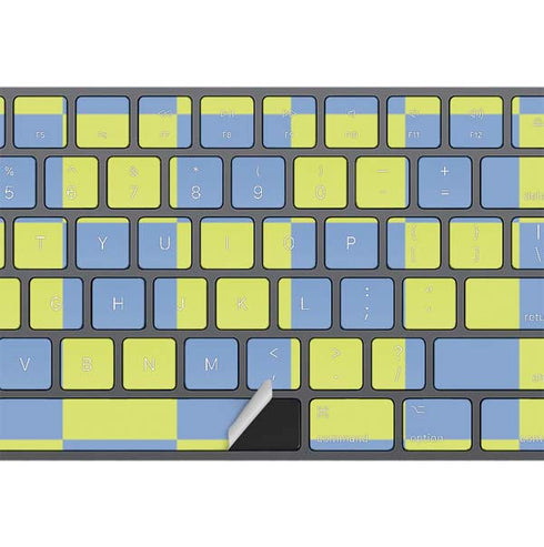 Neon Checkered Magic Keyboard with Numeric Keypad Skin
