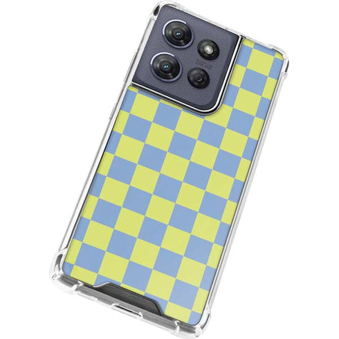 Neon Checkered Moto G 5G (2025) Clear Case