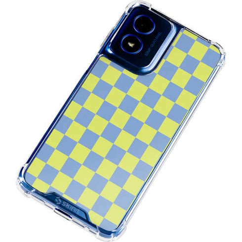 Neon Checkered Moto G 5G (2024) Clear Case