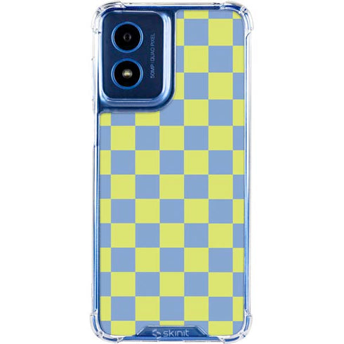Neon Checkered Moto G Play 4G (2024) Clear Case