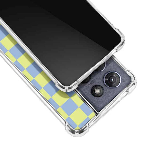 Neon Checkered Moto G Play 5G (2025) Clear Case