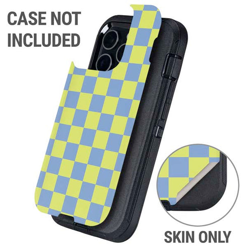 Neon Checkered Otterbox Defender iPhone Skin