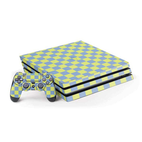 Neon Checkered PlayStation PS4 Skins