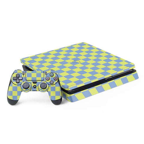 Neon Checkered PlayStation PS4 Skins