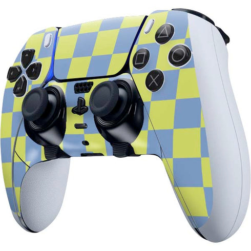 Neon Checkered PS5 DualSense Edge Pro Controller Skin