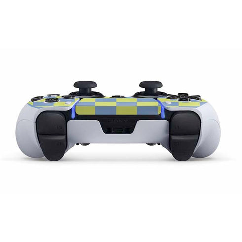 Neon Checkered PS5 DualSense Edge Pro Controller Skin