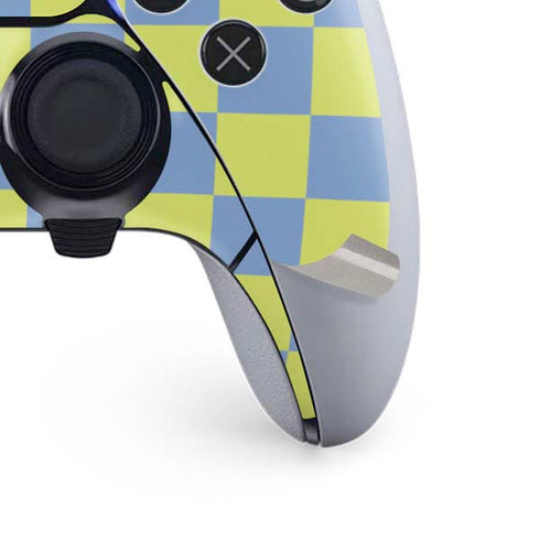 Neon Checkered PS5 DualSense Edge Pro Controller Skin
