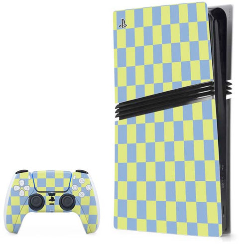 Neon Checkered PlayStation PS5 Skins