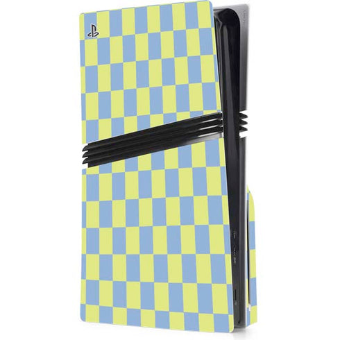 Neon Checkered PS5 Pro Disk Console Skin