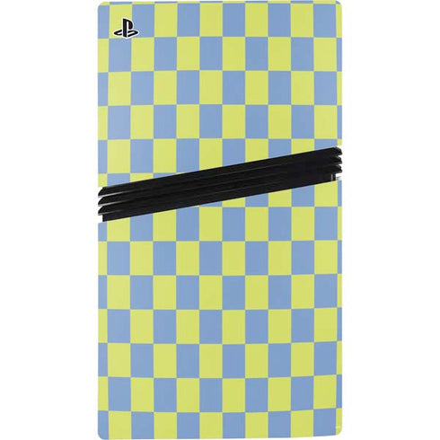 Neon Checkered PS5 Pro Disk Console Skin
