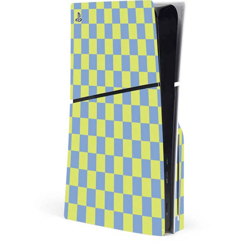 Neon Checkered PlayStation PS5 Skins