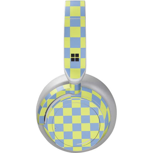 Neon Checkered Surface Headphones Skin
