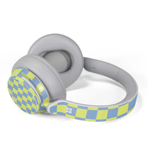 Neon Checkered Surface Headphones Skin