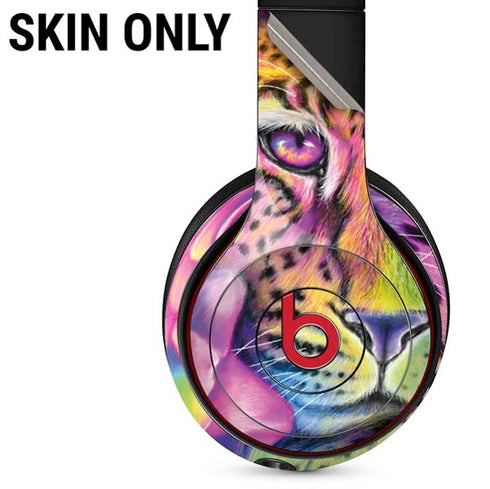 Neon Rainbow Cheetah with Rose by Sheena Pike Beats Solo 3 Wireless Skin