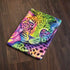 Neon Rainbow Cheetah with Rose by Sheena Pike Apple iPad Skin