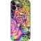 Neon Rainbow Cheetah with Rose by Sheena Pike iPhone 15 Pro Max Skin