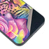 Neon Rainbow Cheetah with Rose by Sheena Pike iPhone 15 Skin